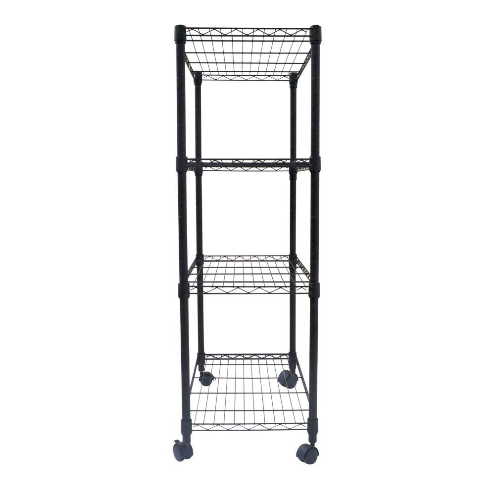 【数量限定】ルミナスノワールフリーラック4段, ブラック60, 60cm幅