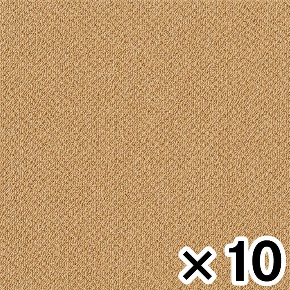 東リ　遮音タイルカーペット　ＡＫ8003ＳＣ &times;10個セット, ライトブラウン, 40cm