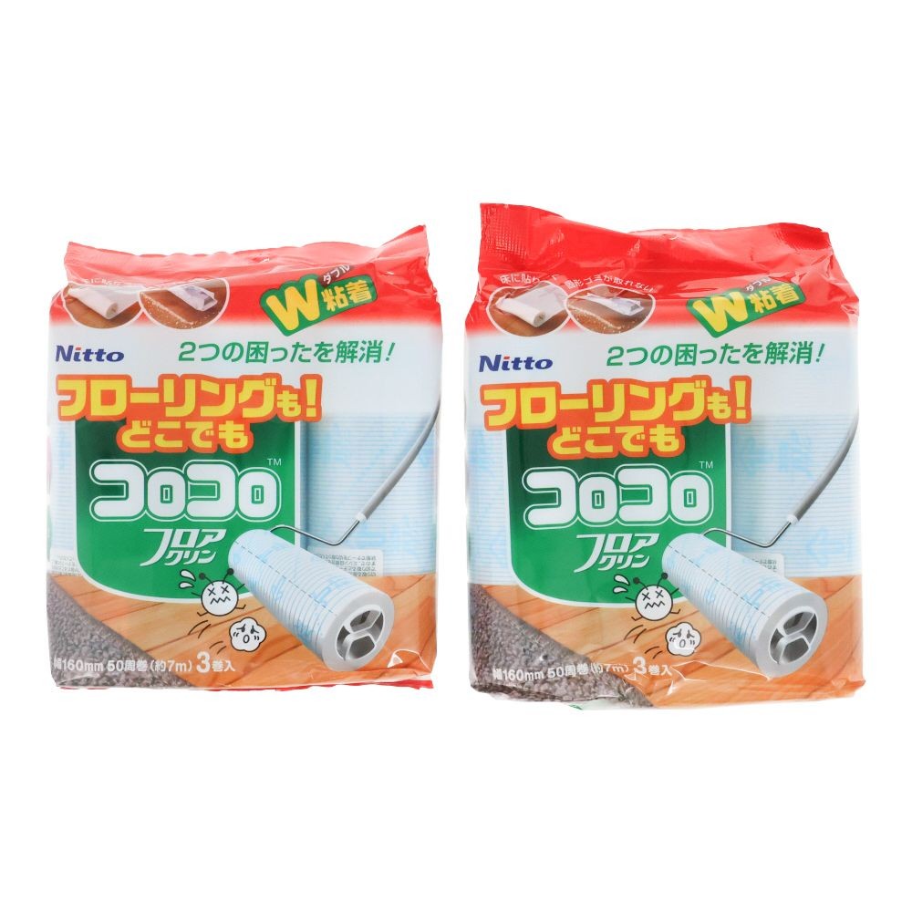 スペアテープ　コロコロフロアクリン50周3巻&times;2Ｐ, ホワイト, 50周3巻&times;2Ｐ