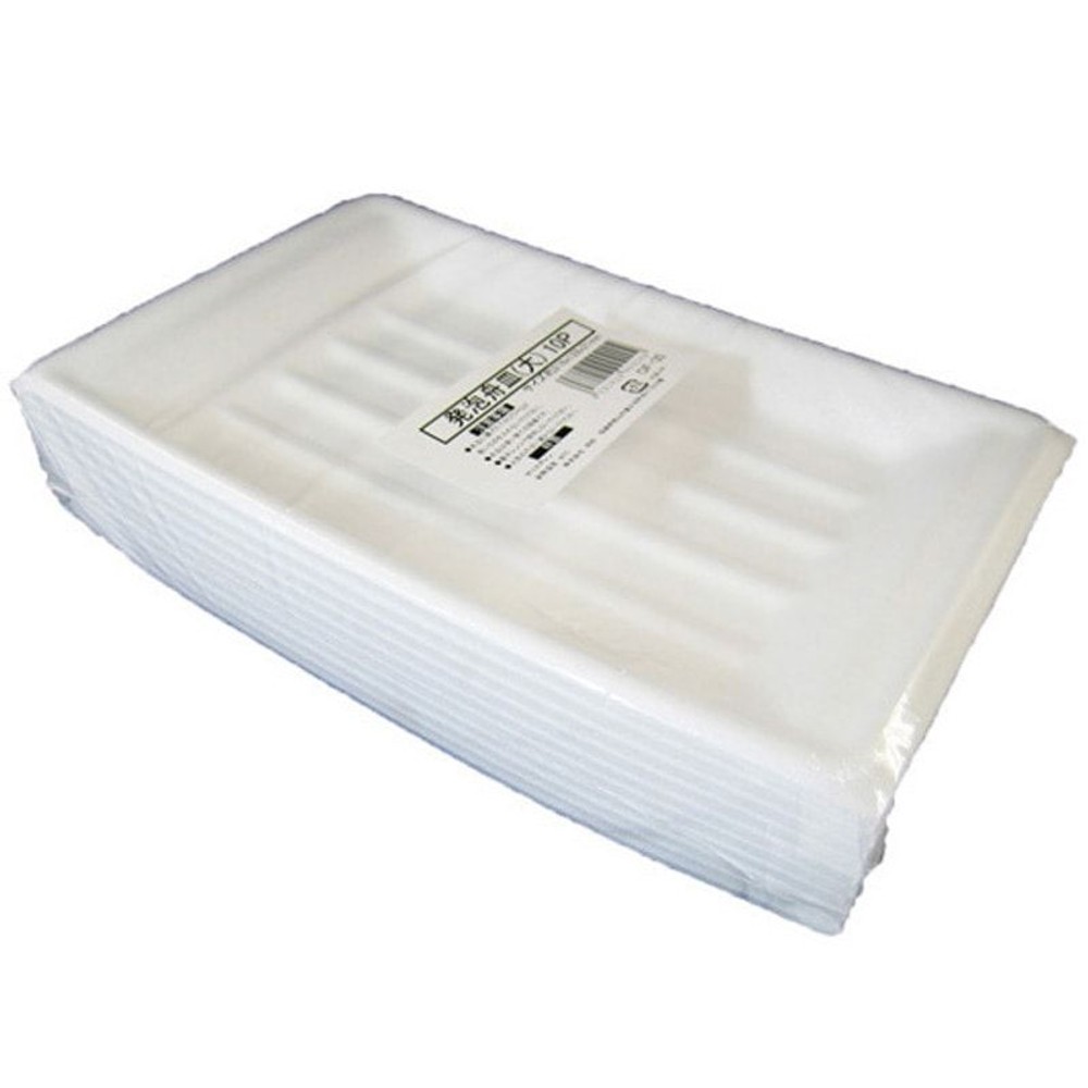 発泡舟皿　10P, 白（中）, 中