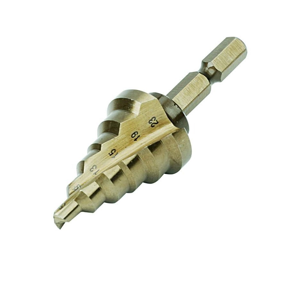 WIZ'A ウィザ 7枚刃 ステップドリル 5-23mm 6段 コバルトハイス鋼, シルバー, 5-23mm