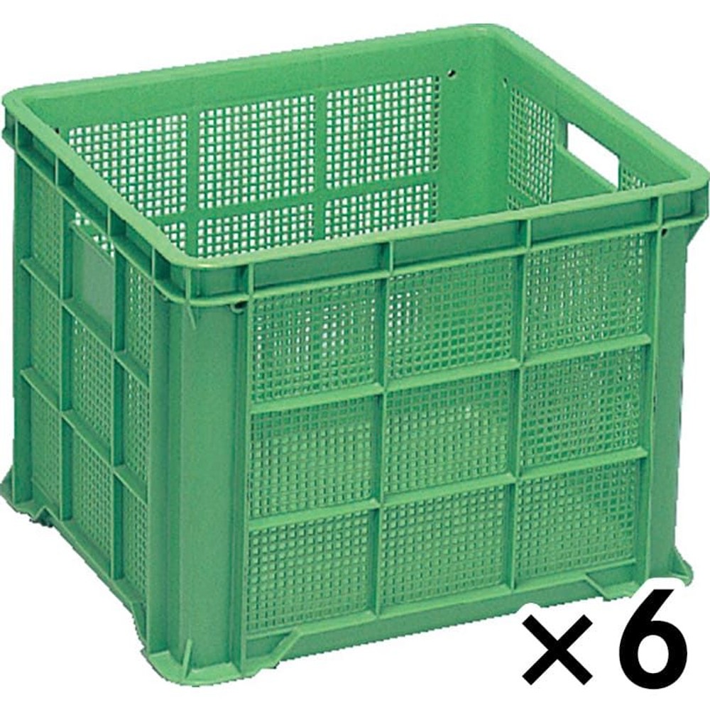 サンコー サンテナーＢ＃61　グリーン &times;6個セット【メーカー直送・代引不可】【法人限定】, グリーン, 6P