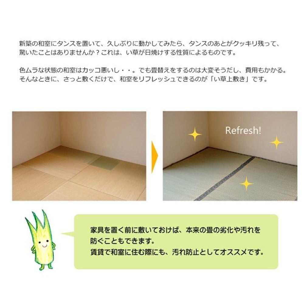 純国産 い草 上敷き カーペット 糸引織 『湯沢』 江戸間 【メーカ直送・代引不可】, い草, 江戸間1畳(約88&times;176cm）