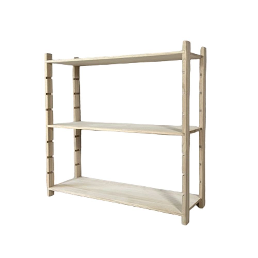 桐棚板3段ラックセット, ナチュラル(奥行200), 910&times;200mm
