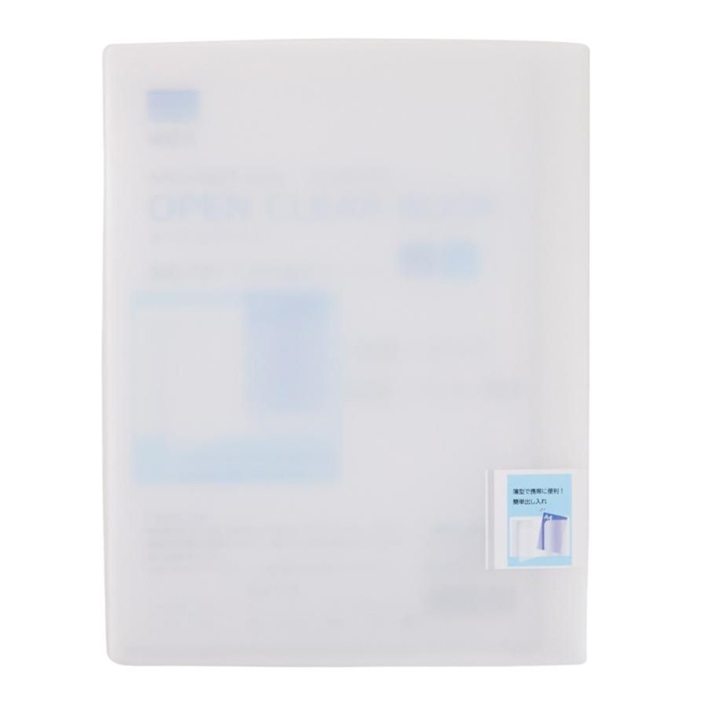 ウィザ WIZ'Aオープンクリアブックカジュアル Ａ4 ４ポケット, ブルー, A4