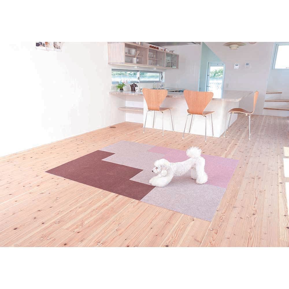 吸着ぴたマット  9P  幅30cm  グレー ×10個セット, グレー, 30×30cm 10P