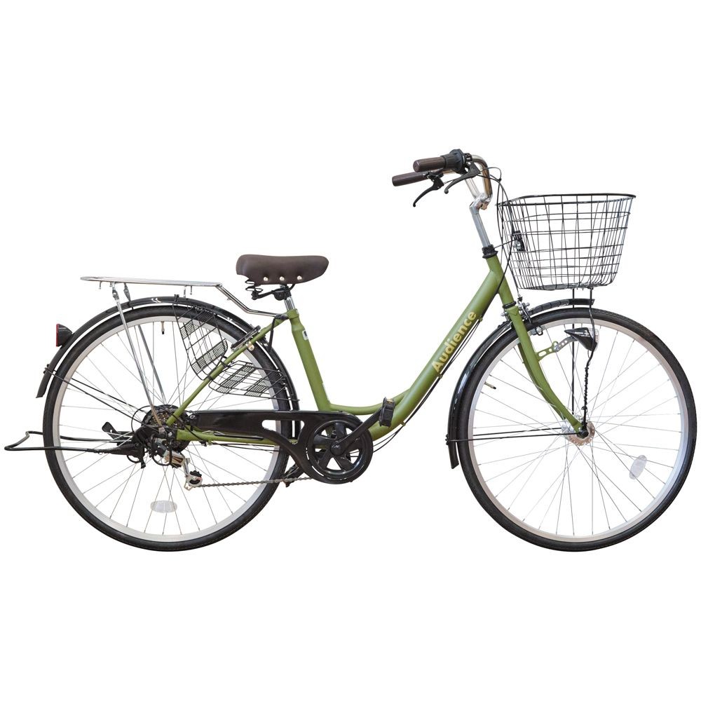 ２６インチ軽快車 外装6段変速　オーディエンス, ホワイト, 26インチ 外装6段