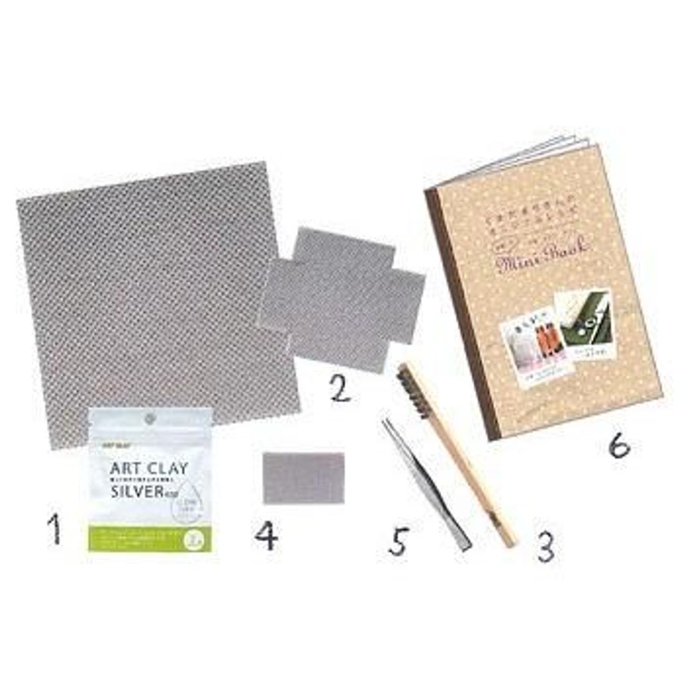 アートクレイシルバー はじめてキット 初心者用 銀アクセサリー製作キット, アートクレイシルバはじめてキット, 650 スロードライ（7g）他