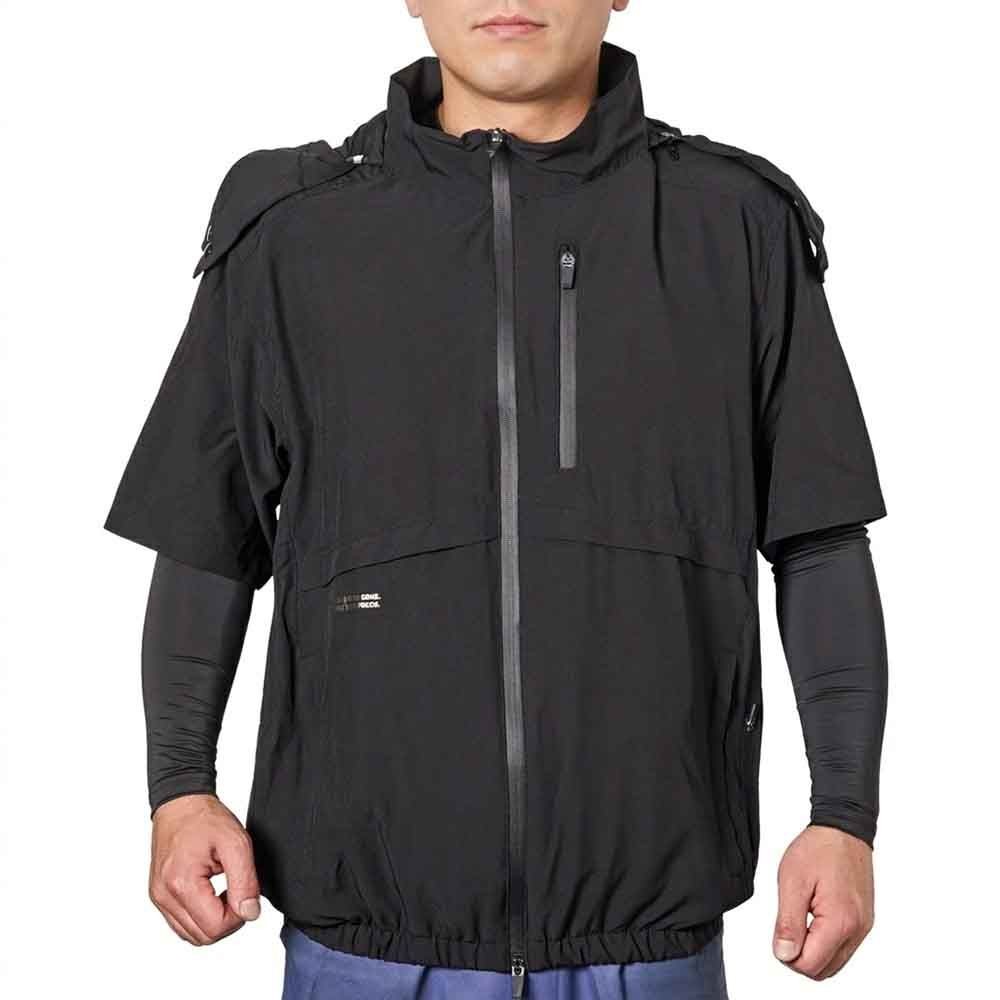 【2026年モデル】ウイザ　WIZ'A　アイストライアングル空調ウェア　半袖　ブラック, ブラック, Mサイズ