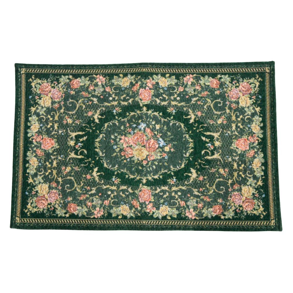 洗える！ゴブラン織マット：べフロア, カリエル柄, 50cm&times;80cm