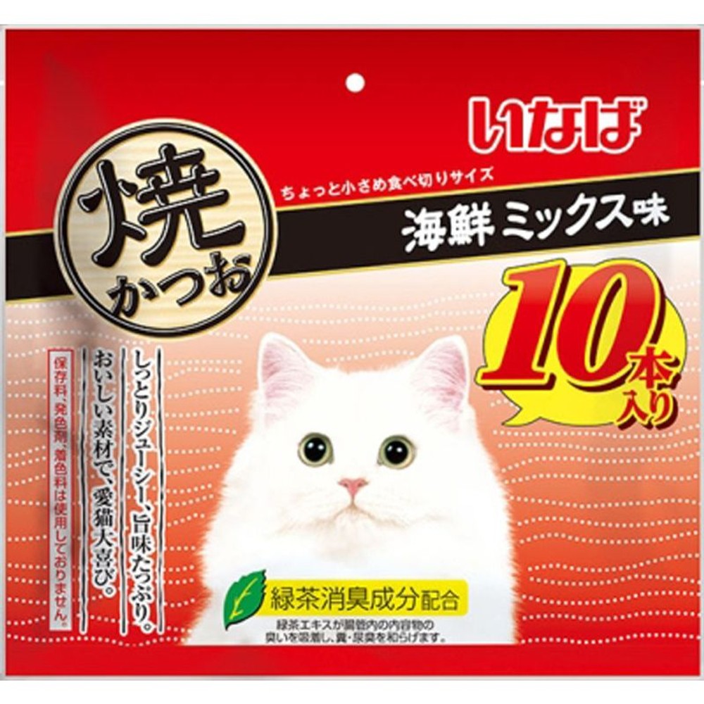 いなば　焼かつお　海鮮ミックス　10本, 海鮮ミックス, 10本