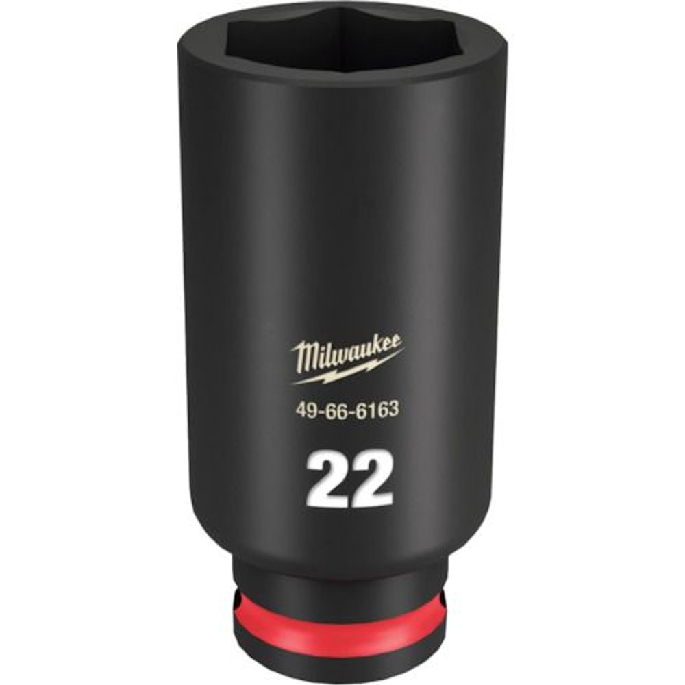 milwaukee SHOCKWAVE IMPACT DUTY ディープインパクトソケット 3/8インチ(9.5mm)角 22mm, 49-66-6163, 22mm