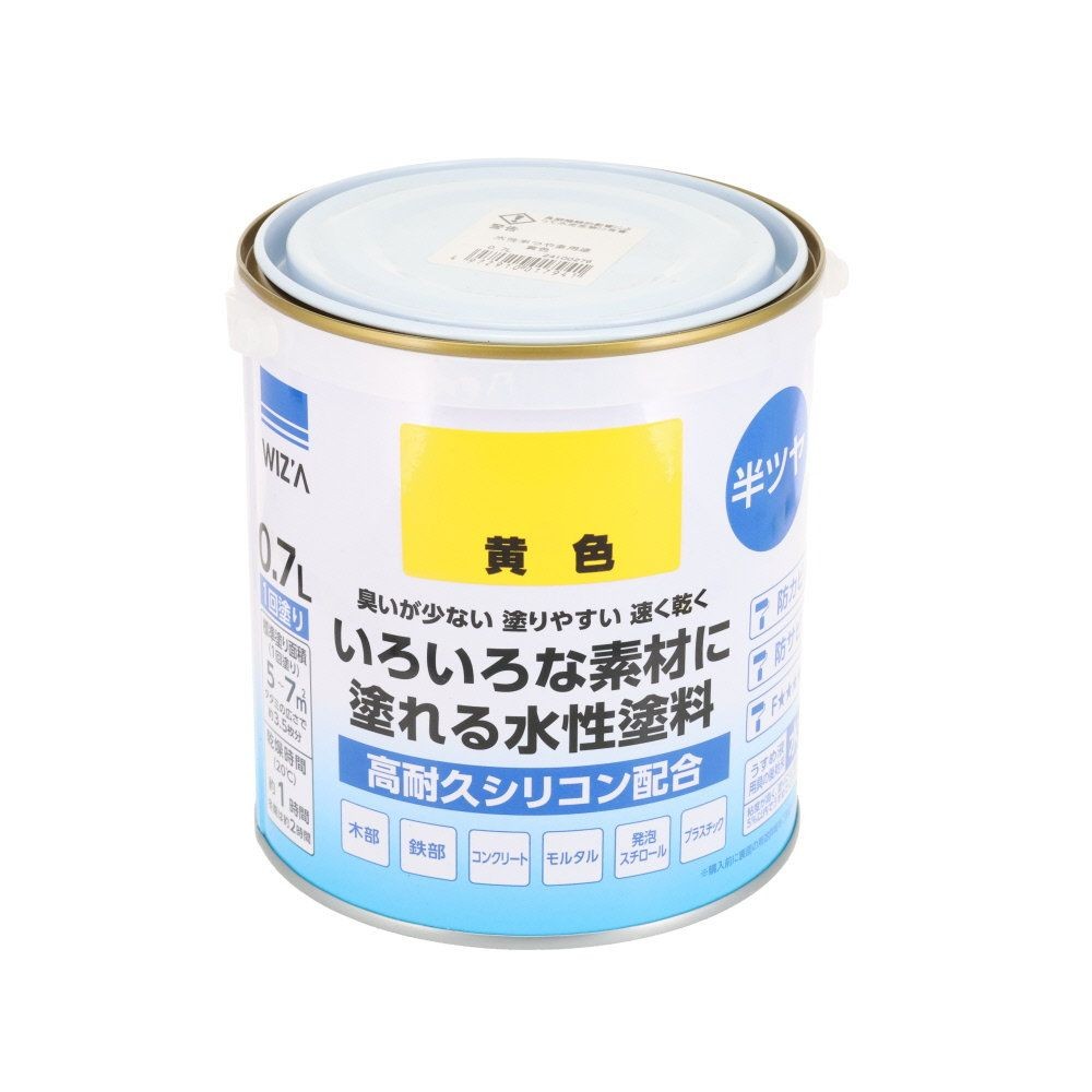 WIZ'A ウィザ いろいろな素材に塗れる多用途水性塗料 半つや 0.7L 高 WIZ'A ウィザ いろいろな素材に塗れる多用途水性塗料 半つや 0.7L 高