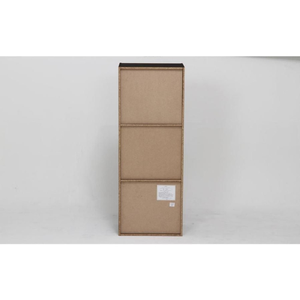 カラーボックス3段　Ａ4対応【メーカー直送・代引不可】, ブラウン, 3段