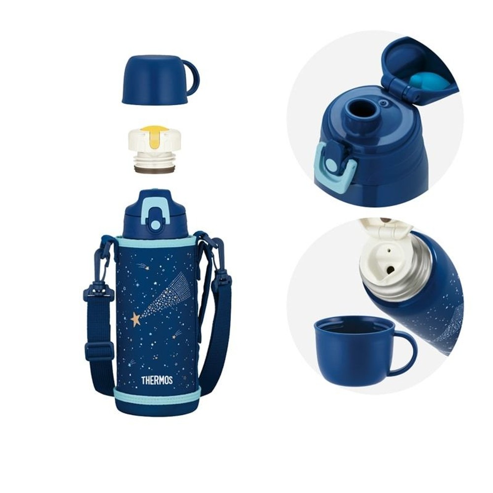 サーモス　真空断熱２ウェイボトル ＦＪＪー８０２ＷＦ ＮＢ, ネイビーブルー, 800ml