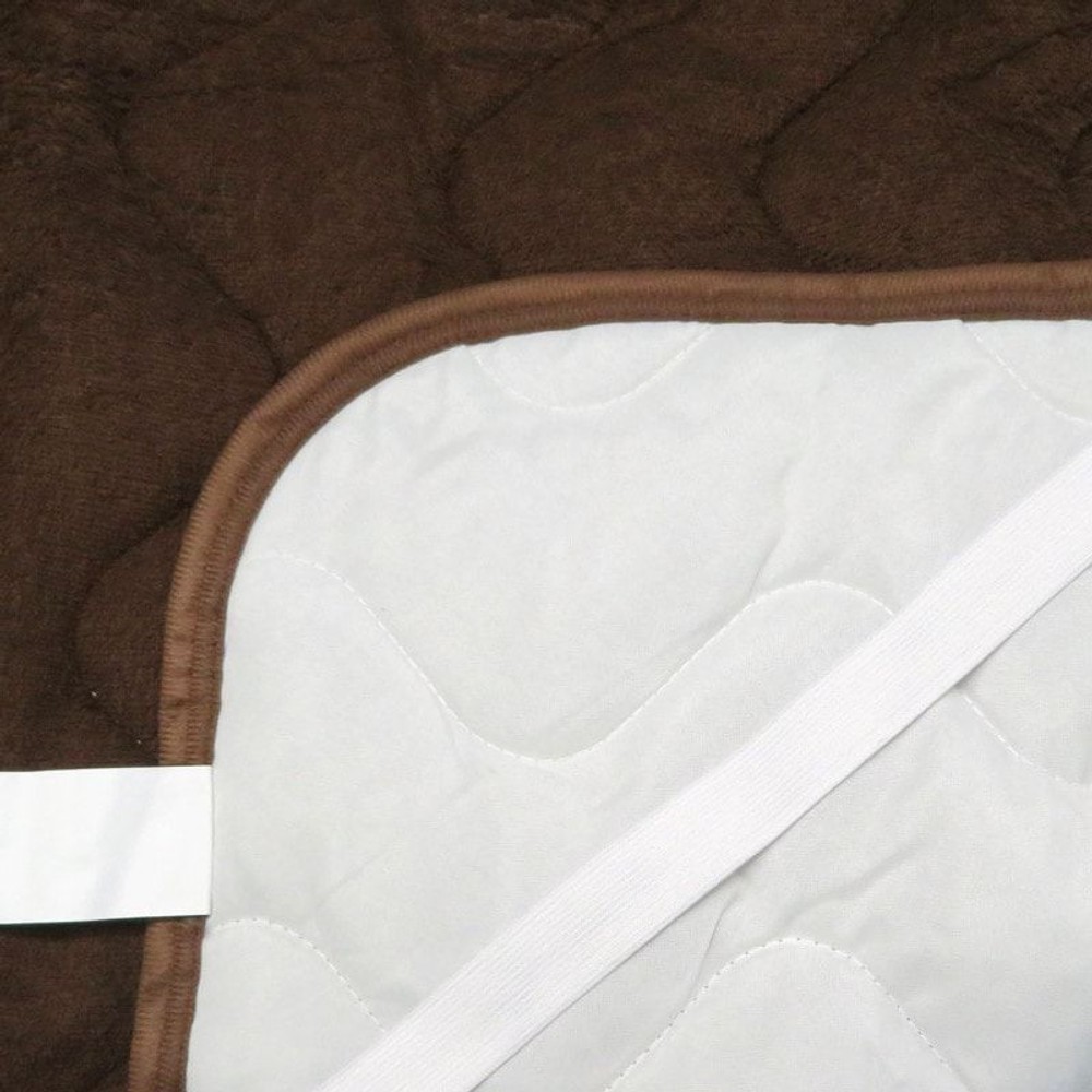 綿タオル地敷きパッド　シングル, ベージュ, シングル