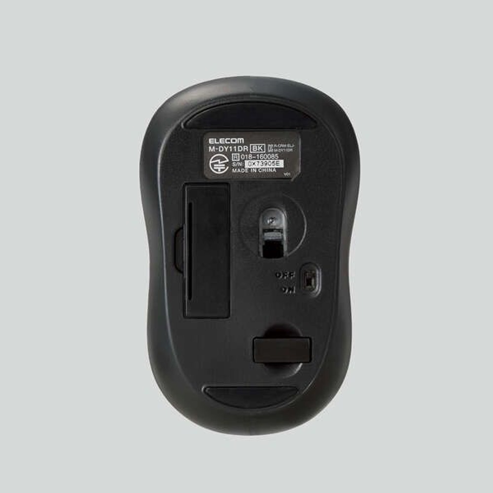 抗菌ワイヤレス静音光学式マウス M-DY11DRSKBK, ブラック, Mサイズ