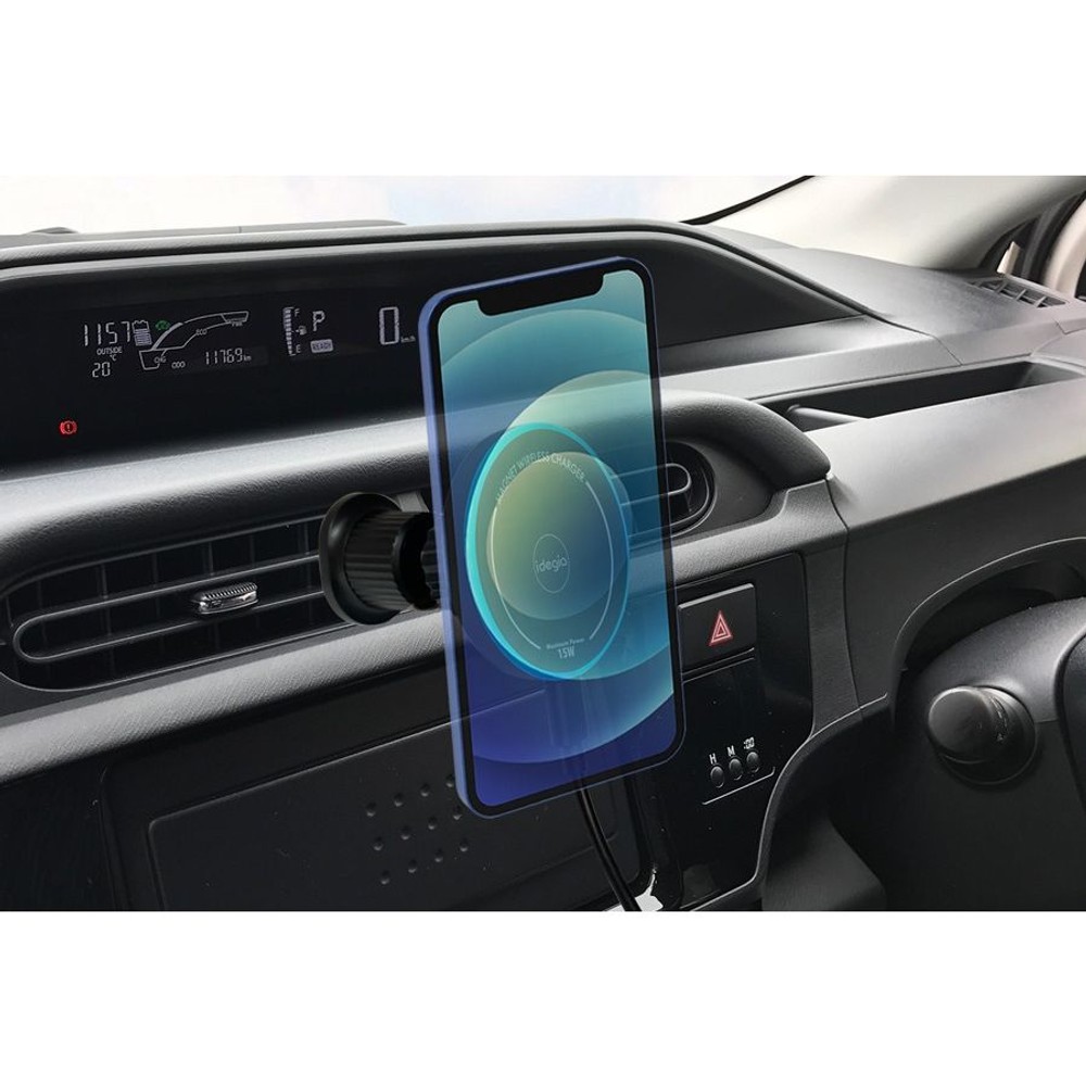 アークス Qiワイヤレスマグホルダー15W エアコンタイプ X-356, ブラック, X-356