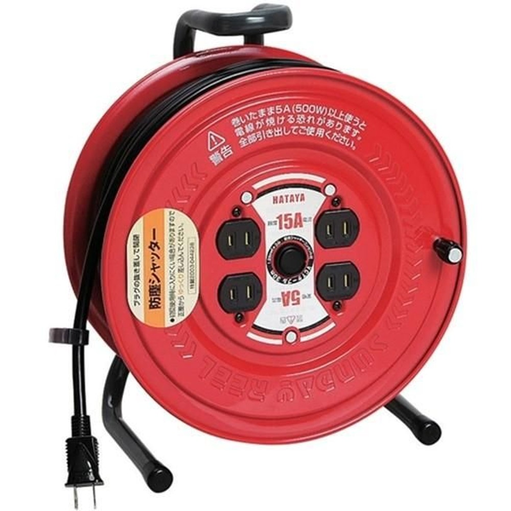 ハタヤ サンデーリール 15A&times;30m S-30, レッド, 30m