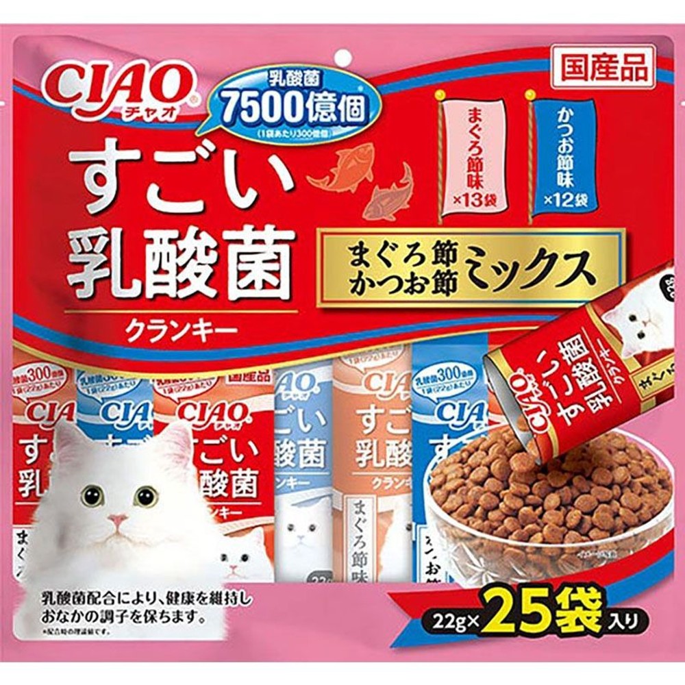 チャオ　すごい乳酸菌クランキー　まぐろかつおミックス　25袋, その他カラー１, その他サイズ１