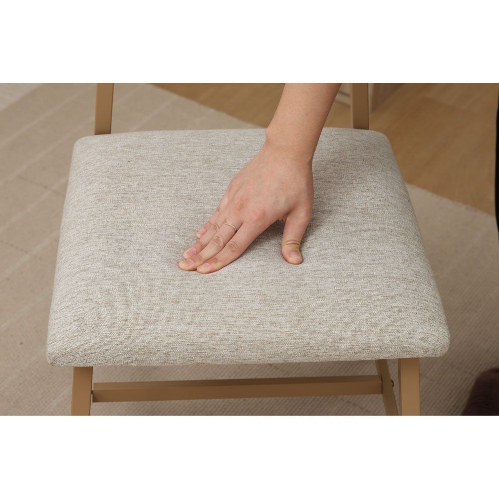 不二貿易 マリー　ダイニングセット３点　ベージュカラー【メーカー直送・代引不可】, ベージュ, 幅700mm&times;奥行700mm&times;高さ720mm