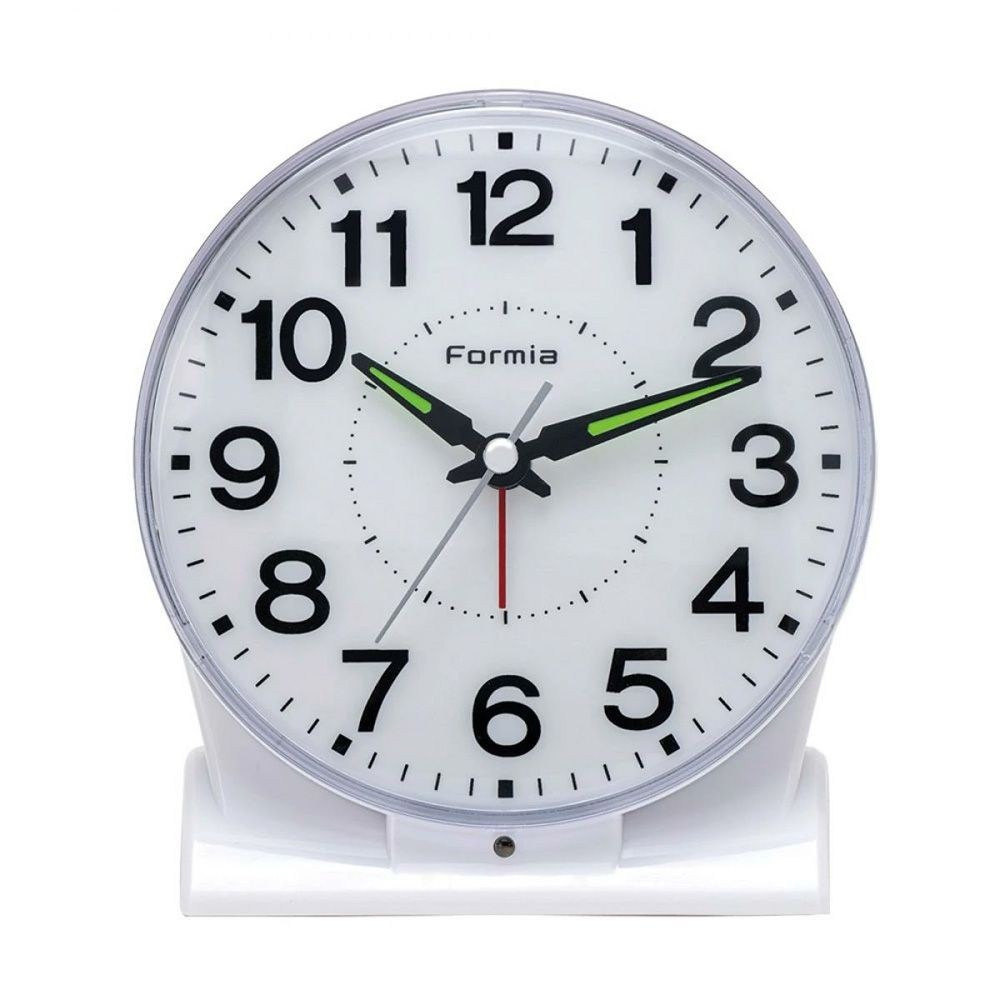 保土ヶ谷電子 フォルミア 目覚まし時計 HT-A031W-WH ホワイト, ホワイト, 幅120mm&times;奥行110mm&times;高さ65mm