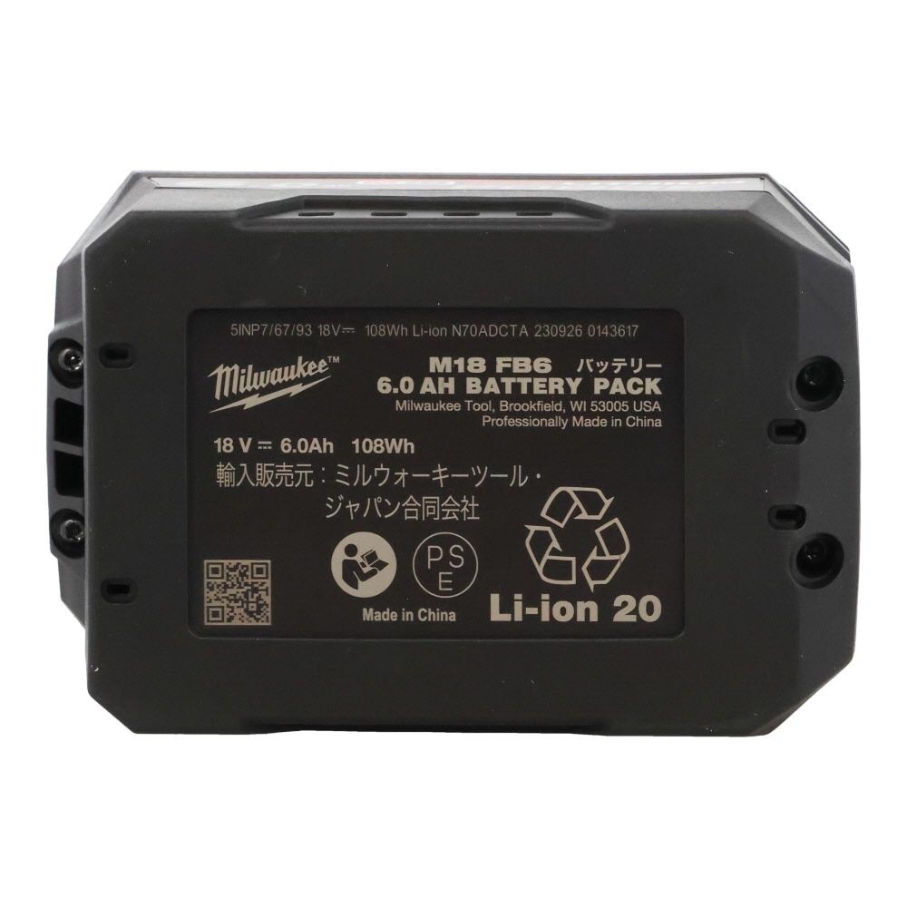 Milwaukee M18 FORGE 6.0Ah バッテリー, 12.0Ah, 18V