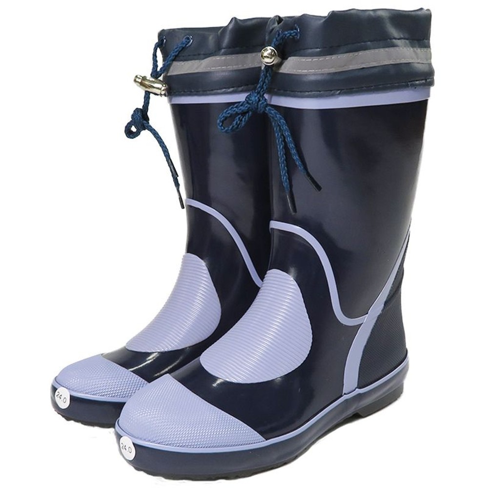 泥が詰まりにくい靴底の婦人カラーブーツ, ネイビー（23.0）, ２３．０ｃｍ