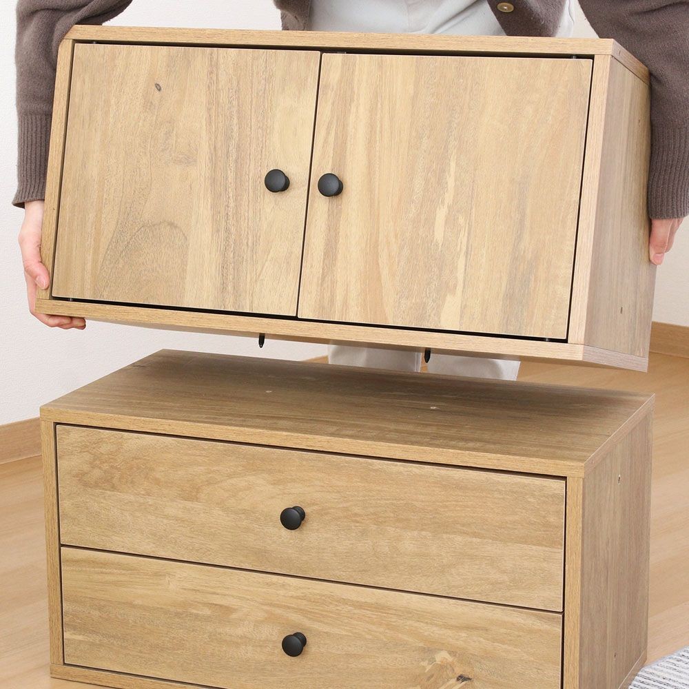 不二貿易 ＥＺＢＯ　コネクトボックス　扉付き　ＮＡ【メーカー直送・代引不可】, ナチュラル, 幅600mm&times;奥行320mm&times;高さ310mm