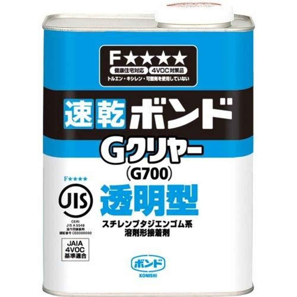 コニシ 速乾ボンド Gクリヤー （G700) 透明 1kg, 透明, 1.0kg