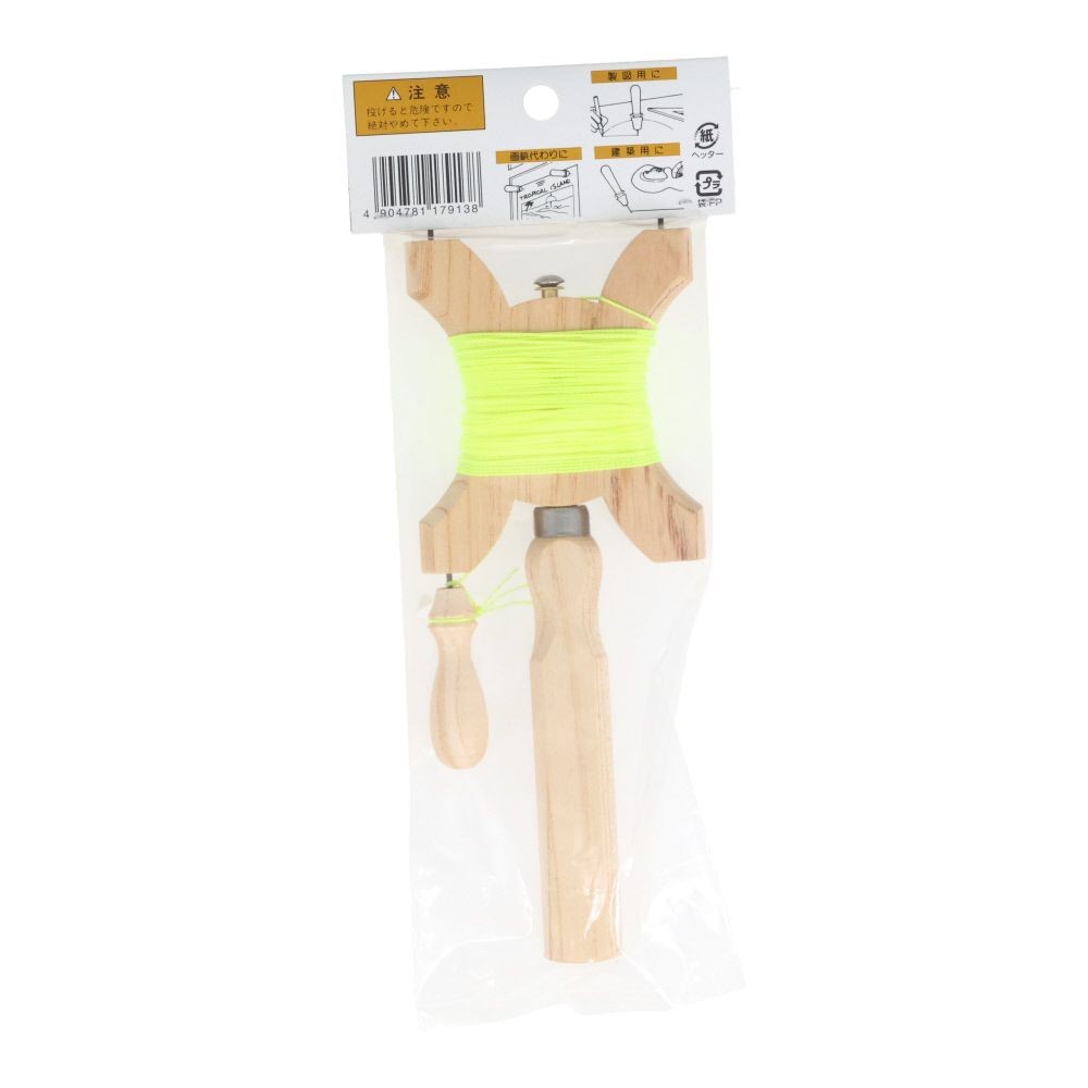 若獅子　木製タコ糸巻セット　中, イエロー, 中