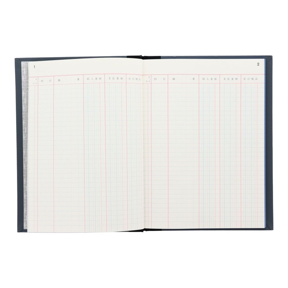  コクヨ　帳簿金銭出納帳　科目入りB5　チｰ115, 3色刷, B5