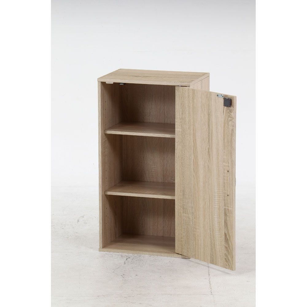 不二貿易 鍵付き収納ボックス　オーク【メーカー直送・代引不可】, オーク, 幅390mm×奥行310mm×高さ720mm