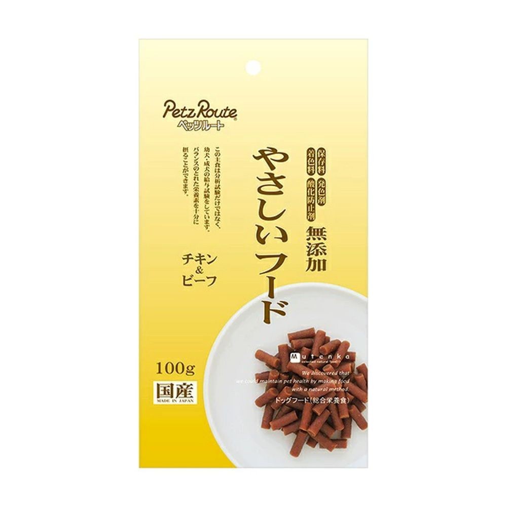 ペッツルート やさしいフード チキン&ビーフ 100g, チキン&ビーフ, 100g
