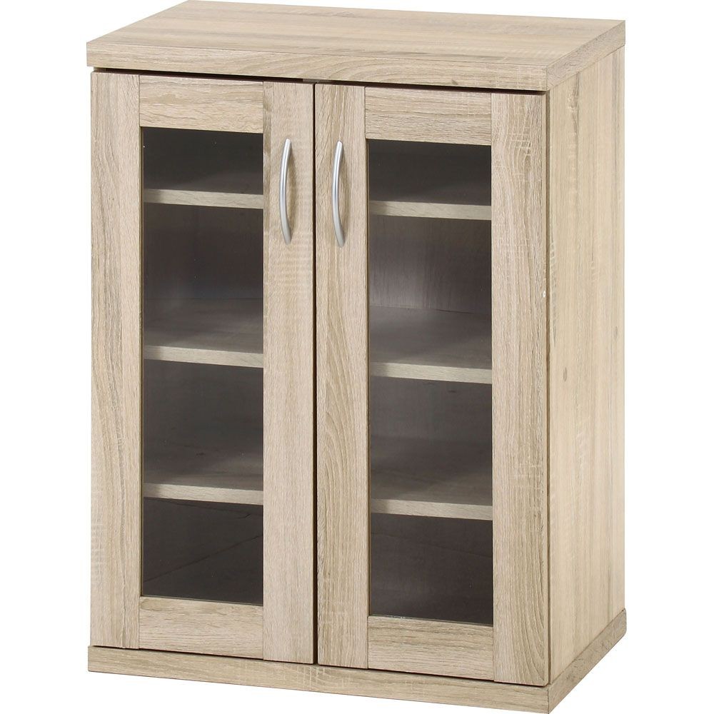 不二貿易 ラルゴ　キャビネット　オーク【メーカー直送・代引不可】, オーク, 幅600mm×奥行415mm×高さ800mm