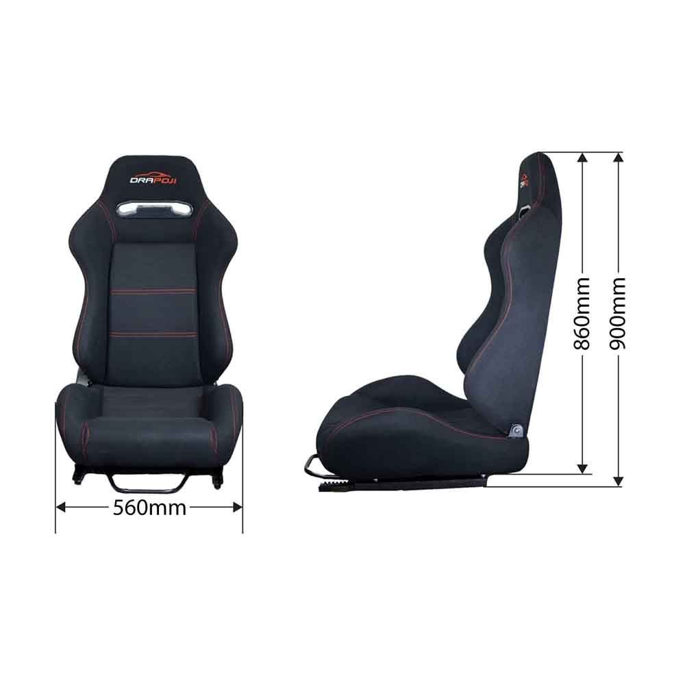 WS-ST DRAPOJI ｾﾐﾊﾞｹｯﾄｼｰﾄ　【メーカー直送・代引不可】【沖縄・離島除く】, ブラック, WS-ST