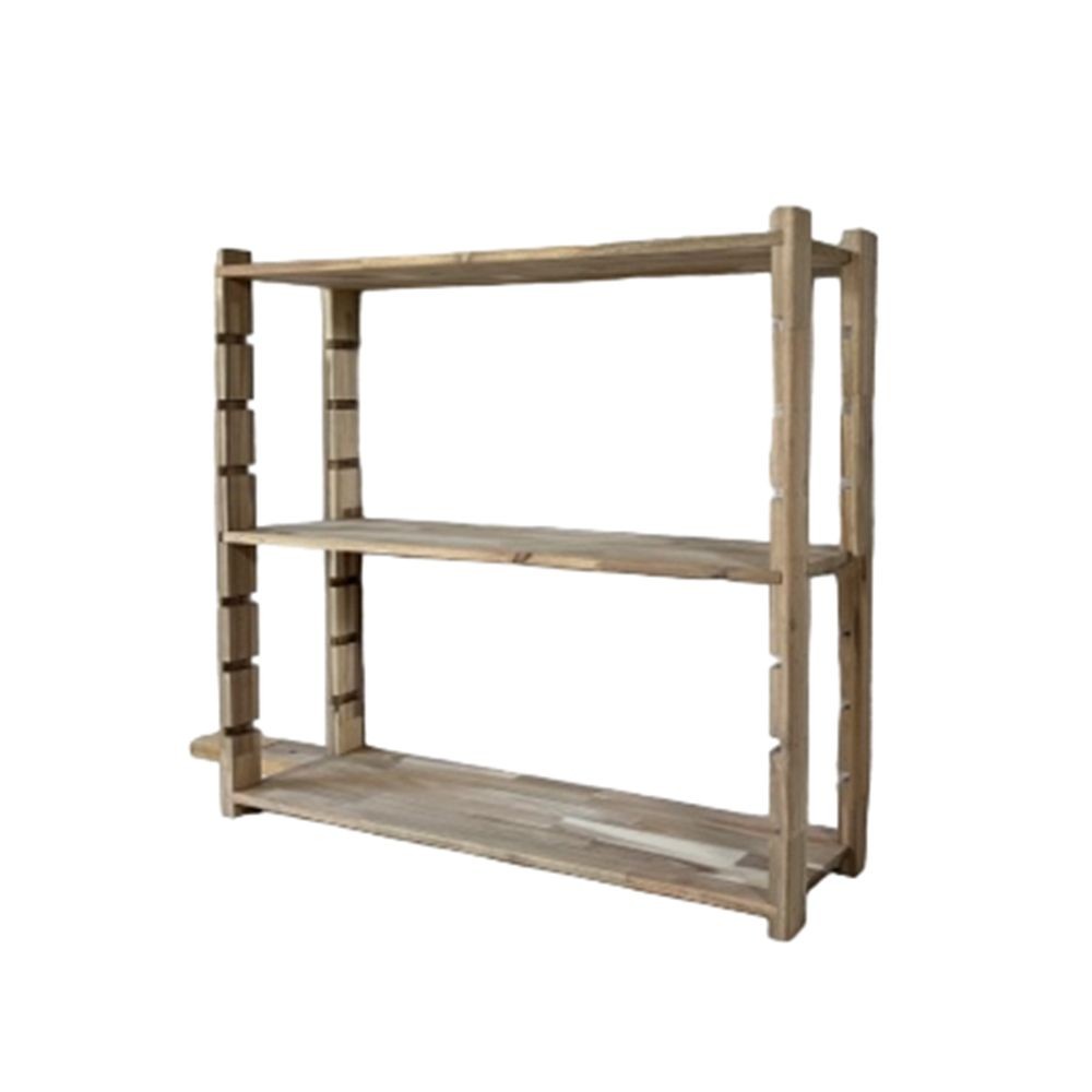 アカシア棚板3段ラックセット, ナチュラル(奥行200), 910&times;200mm