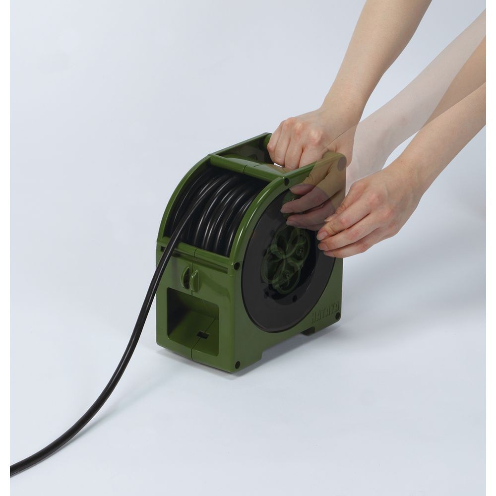 ハタヤ(HATAYA) カーサリール 野外・屋内兼用 15A 10m 2P×2個 CR-10-OG, OG, 10m