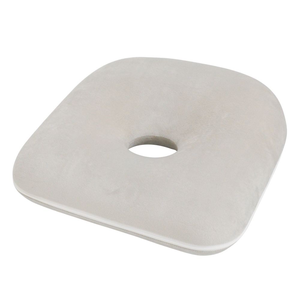 WIZ'A ウイザ　低反発傾斜クッション, グレー, 約幅38&times;奥行38&times;厚さ9〜13cm