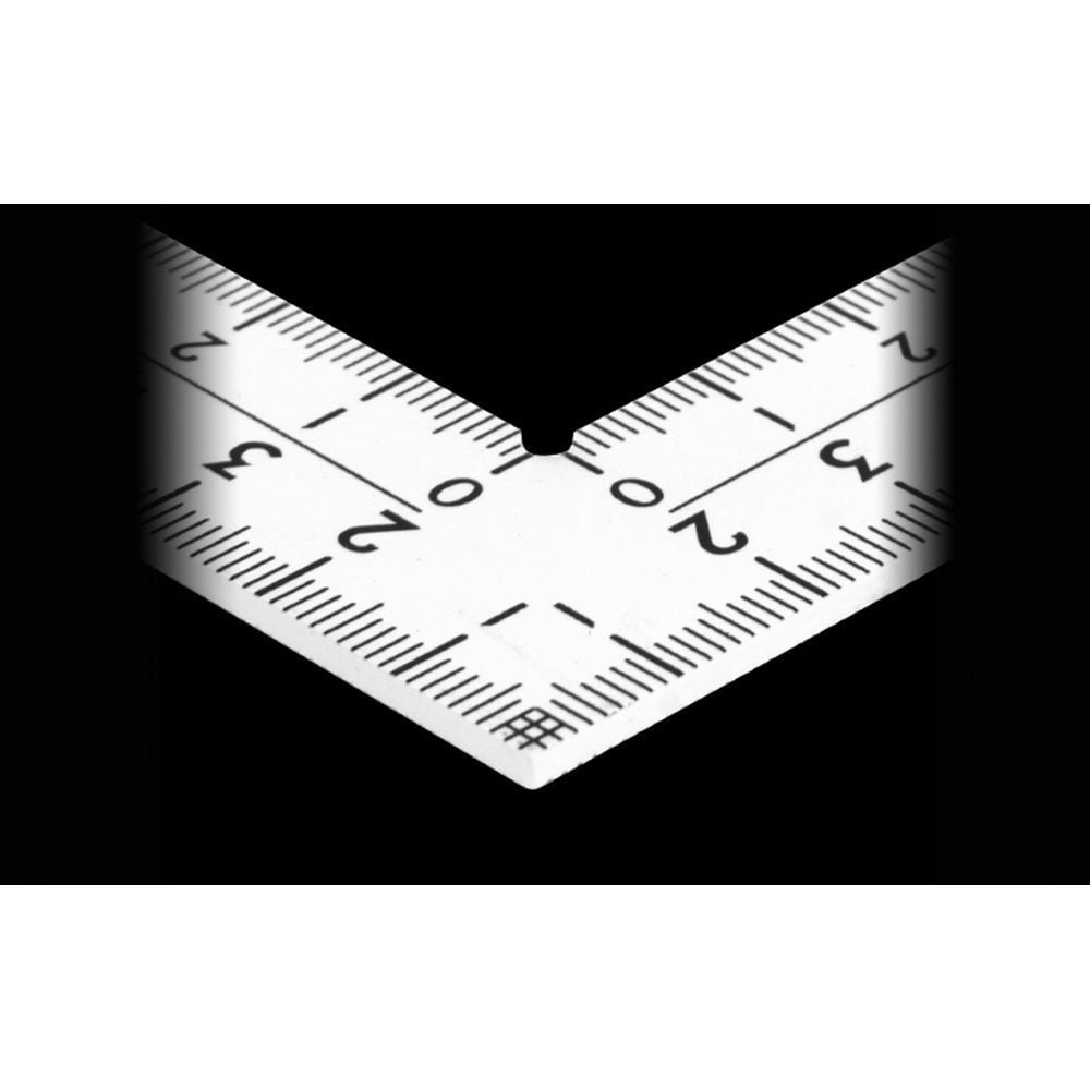 曲尺厚手広巾 ホワイト 30cm表裏同目 8段目盛, ホワイト, 30cm