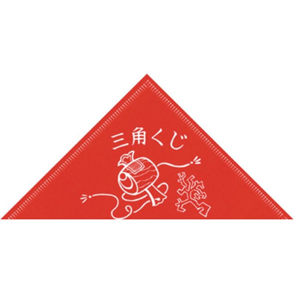 三角くじ　小槌, 朱（こづち）, 70×70mm