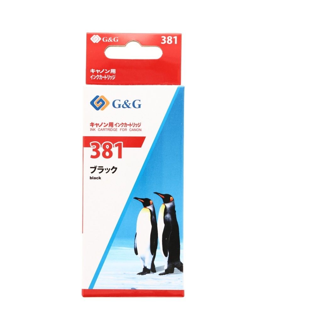 日本ナインスター　汎用インクＢＣＩー381ＢＫ互換, ブラック, キャノン用