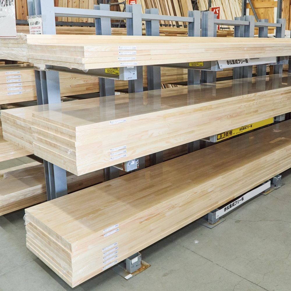 赤松集成フリー板約４２００ｘ５００ｘ２０ミリ, 幅500mm, 長さ4200mm