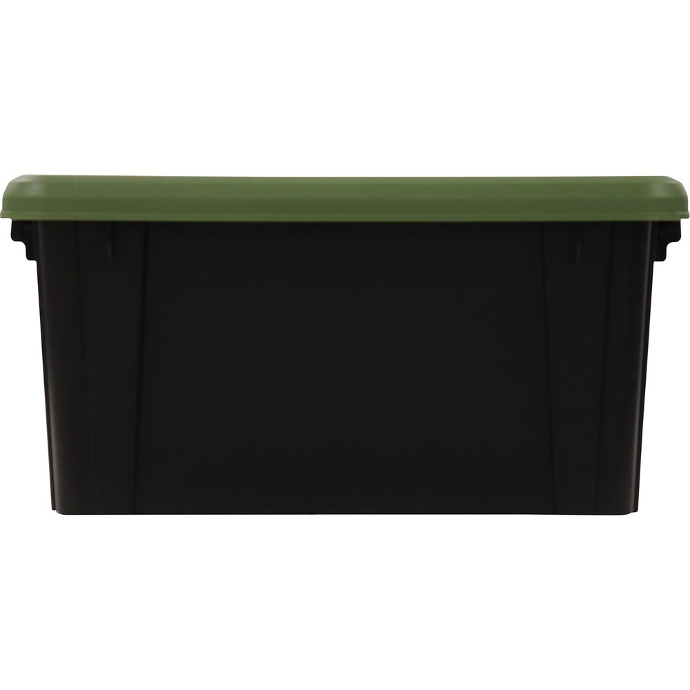 収納ボックス Nタフコン ATC-47-23 フタ付き 幅32.5×奥行46.5×高さ23cm, カーキ/ブラック, ATC-47-23