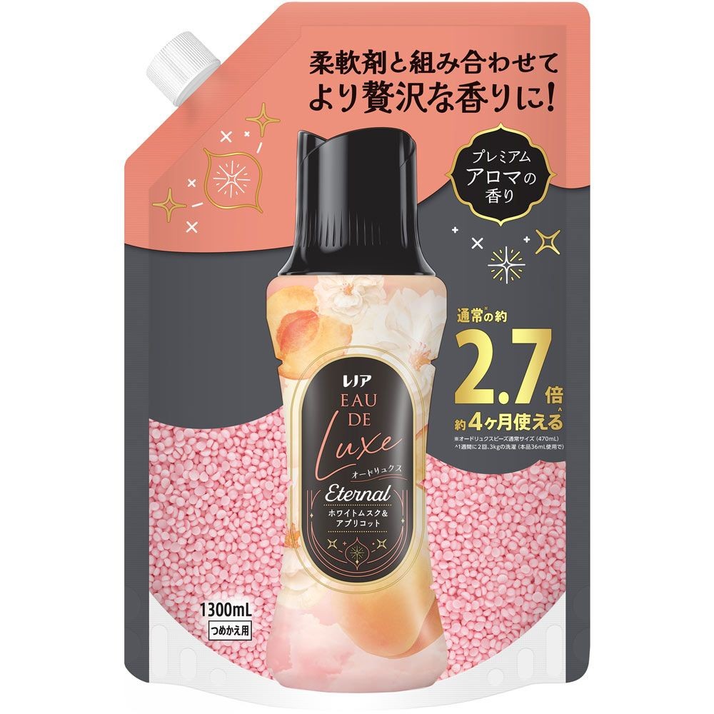 レノア オードリュクス　アロマジュエルエターナル　ホワイトムスク＆アプリコット　詰替超特大　1300ml, ホワイトムスク&アプリコット, 1300ml