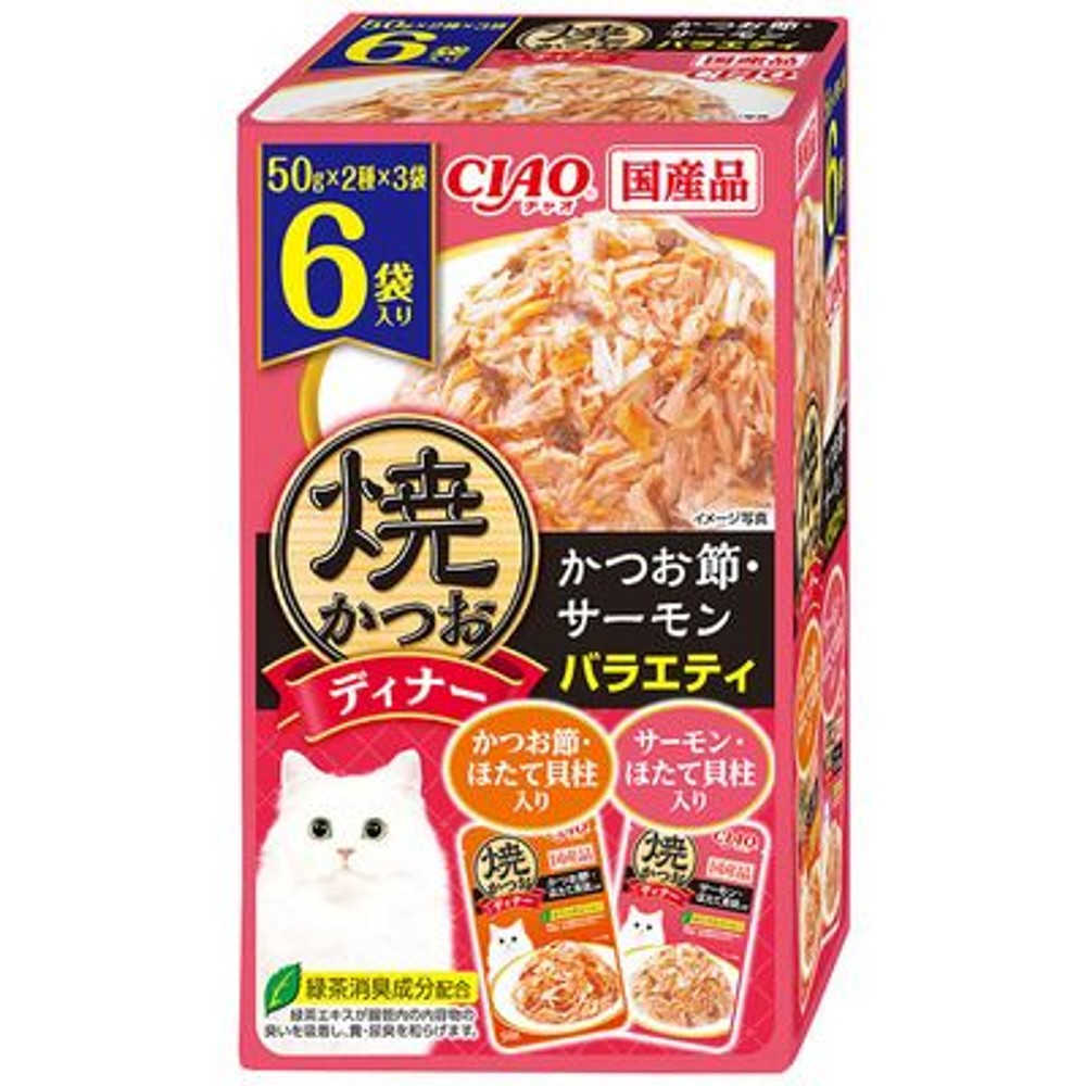 いなば　焼かつおディナー　かつお節サーモンバラエティ　５０ｇ&times;６袋, かつお節サーモンバラエティ, 50g&times;6袋