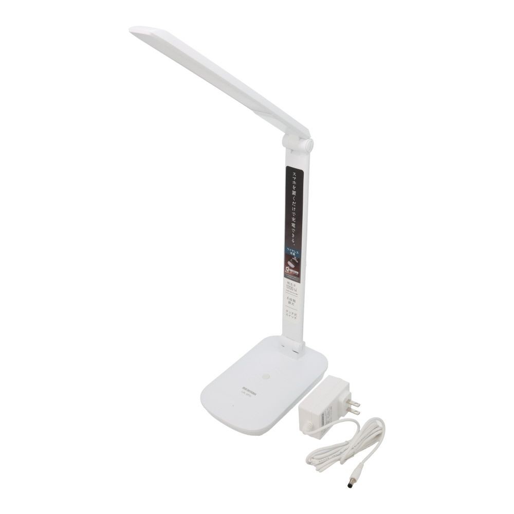 ＬＥＤデスクライトＱＩ充電平置き調光Ｗ, ホワイト, 105&times;395&times;310mm