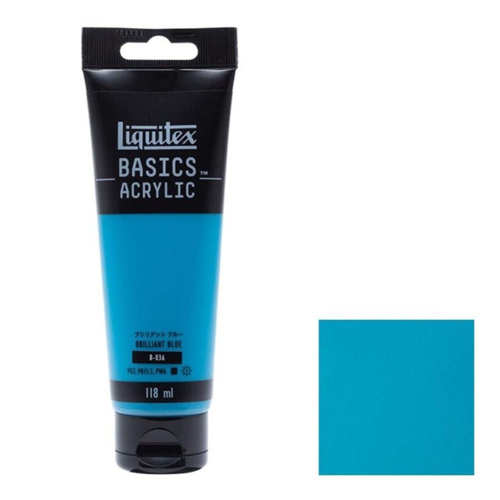 リキテックス ベーシックス 118mL 036 ブリリアント ブルー 16002036 Liquitex BASICS, 036ブリリアントブルー, 118ml チューブ