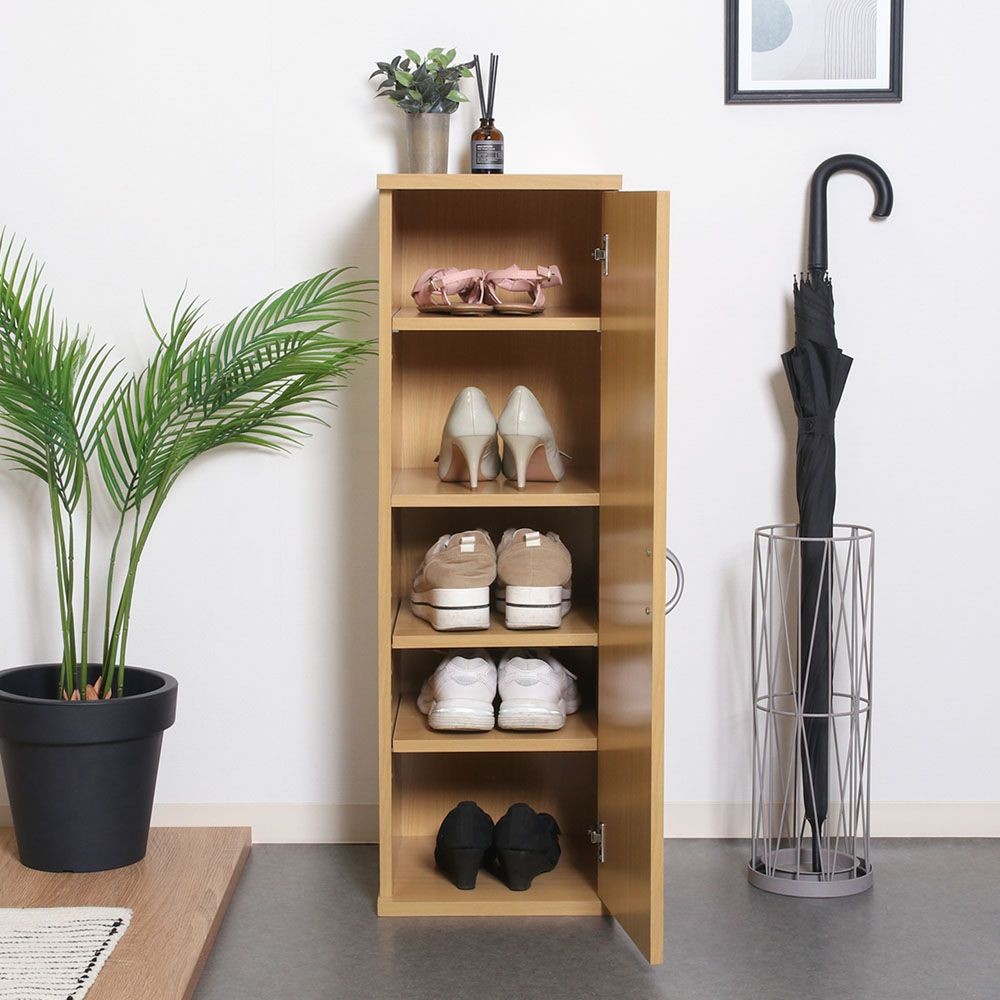 不二貿易 スリムシューズボックス　ＮＡ【メーカー直送・代引不可】, ナチュラル, 幅287mm&times;奥行330mm&times;高さ900mm