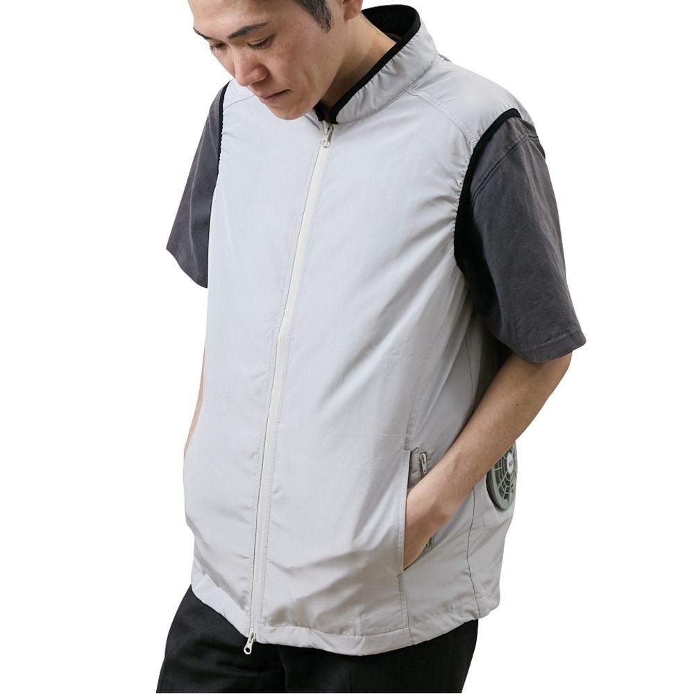 ※今期販売終了【2025年モデル】ウイザ WIZ'A 空調ウェア　ベーシック　ベスト　グレー, グレー, Sサイズ